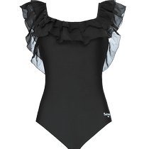 BE Fan Dean ruffled mesh design one-piece triangle swimsuit slim and slim resort style fashionable swimsuit