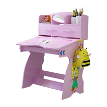 Pengfeite childrens study desk and chair set simple girl boy desk bookcase combination student desk home use