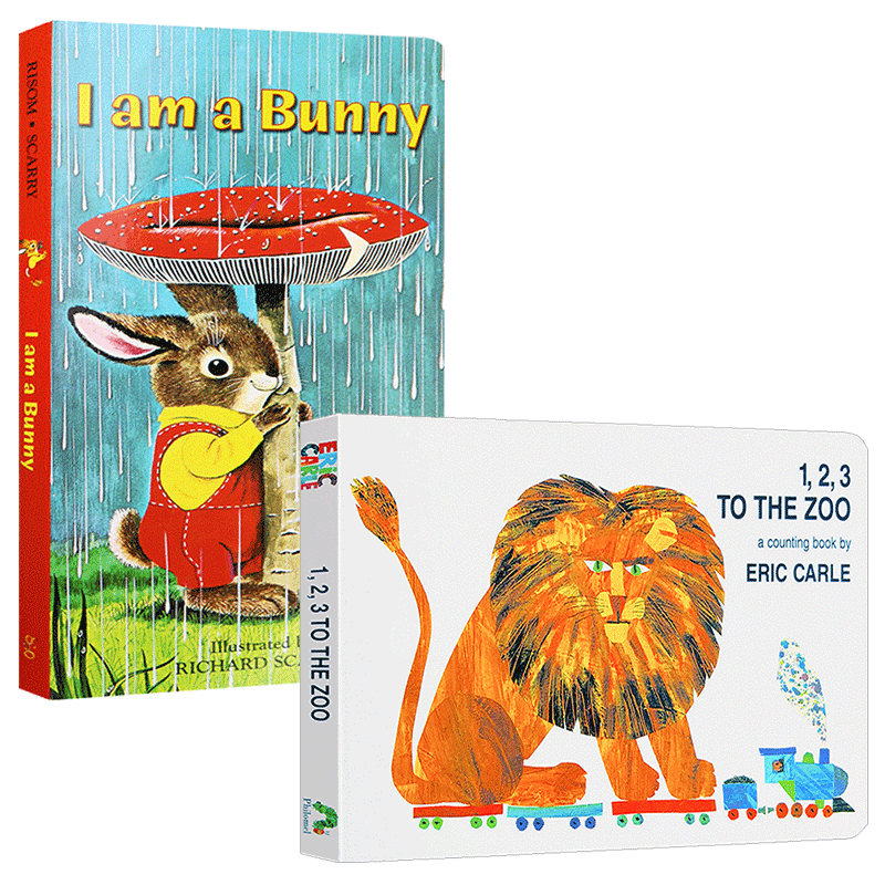 绘本我是一只兔子I am a Bunny 到动物园英文原版绘本幼儿宝宝0-3