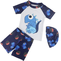 Childrens swimsuit boys sun protection quick-drying split swimsuit primary school boy middle and large childrens swimming trunks baby hot spring swimsuit