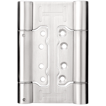 Bufei stainless steel free double door hinges slot-free two-way buffer denim door internal and external opening hinges