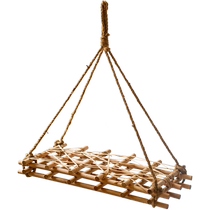 Juhan wooden hanging decorative hanging basket hanger creative art aerial hanging forest hanging ornaments garden decoration groceries