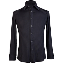 Shasha modern dance clothing shirt long-sleeved men and women new Latin dance clothing tops ballroom dance clothing DS799