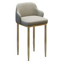 High stool stainless steel front desk backrest jewelry store chair modern optical shop reception bar chair counter stool cashier