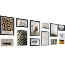 Salle de vie Photo Wall Decoration Nordic Photo Frame Photo Wall Creative Personnalité Hanging Wall Combinaison mur latéral suspendu