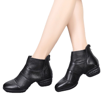 Boerli 2019 Spring and Summer New Dance Shoes Genuine Leather Womens Breathable Modern Sailor Square Dance Boots