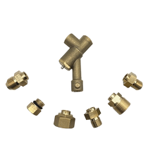 High-pressure cleaning machine pump water gun head repair parts connector car wash machine pipe connector copper valve body valve switch