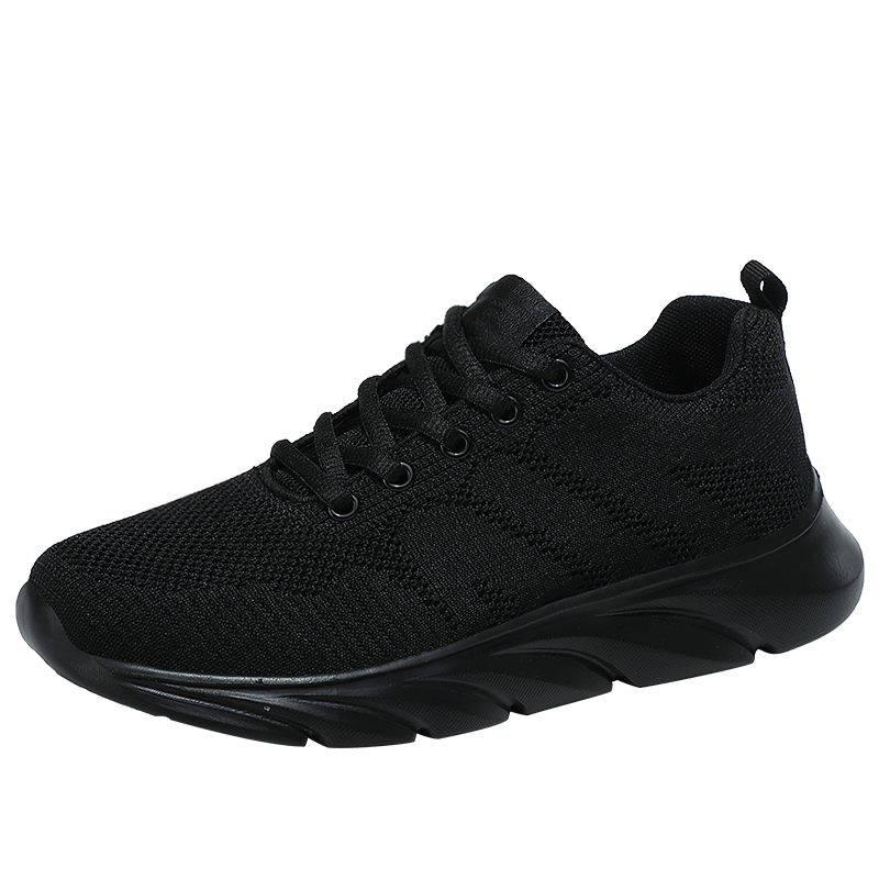 All black sneakers for women's light work shoes