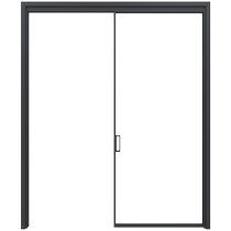 Customized gold Paiya doors and windows Jane Eyre series two-track hanging sliding door modern simple narrow frame kitchen wardrobe sliding door
