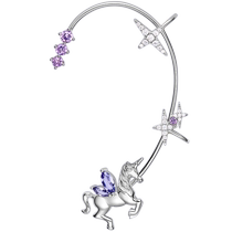 HEFANG Hefang unicorn ear hook original niche design non-pierced ear clip earrings earrings dx birthday gift