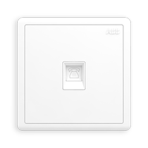 ABB weak current socket Yuanzhi One Telephone RJ11 single port two-core wire AO321 clear white gray gold
