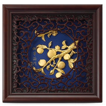 Pure gold foil paintings with peach and plum blossoms graduation gifts for teachers Teachers Day gifts creative home decoration crafts ornaments