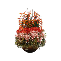 High-end hotel lobby artificial flower ornaments large hall atrium round table front desk villa shopping mall decoration artificial flowers