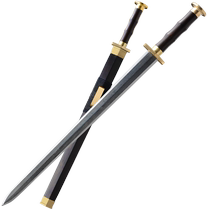 Copper-mounted red sandalwood Han sword eight-sided dagger Songshan sword handicraft Tang sword patterned steel long sword unedged sword