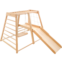 Faroro childrens slide solid wood climbing frame home indoor swing combination small baby family paradise