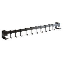 Kitchen hanging rod without punching black hook rack wall-mounted spoon special row hook kitchen utensil supplies hanging rack storage rack