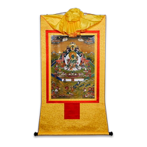 Zangcun Tara Pure Land Tara thangka decorative painting living room Chinese scroll hanging painting gold-plated painting heart Zen pendant