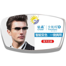 Depending on the road discoloration lenses 1 61 aspherical full line of sight drilling crystal film rock film cleaning blue light A4 nearsighted eye lenses