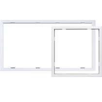 Opp bathroom heater accessories gypsum board wood PVC ordinary ceiling conversion frame LED light adapter frame 300x600
