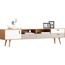 Sources wood-speak solid wood TV cabinet Modern minimalist lockers Small family Living room White Cupboard Tea Table Combinations