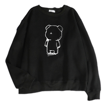 Womens sweatshirts with velvet and thickening 2023 new round neck autumn and winter loose Korean style large size tops and jackets trendy ins