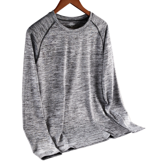 Sports T -shirt long -sleeved men's speed dry clothes sports running top autumn fitness basketball training clothes loose and velvet
