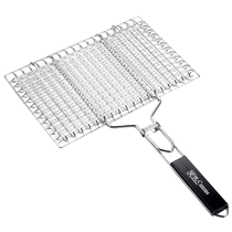 BBQ net 304 stainless steel grilled fish net grilled fish clips net clips barbecue rack net splint net barbecue tools and supplies
