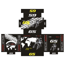 Senluo original motorcycle aluminum alloy side box stickers lace box tail three box modified trunk