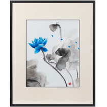 Chinese style lotus series intangible cultural heritage Shu embroidery boutique hanging paintings hand embroidery handicrafts living room study decorative paintings