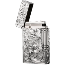 French Dubot Langsheng lighter mens high-end inflatable lighter high-quality pure brass boutique hand-engraved