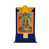 Tibetan Village Ksitigarbha Bodhisattva thangka hanging painting Tibetan gold-plated painting heart Buddha portrait living room scroll decorative painting