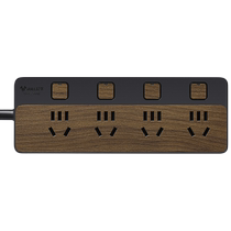 Bull wood grain socket plug-in drag line board usb power plug board travel home multi-function converter with line
