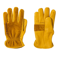 Naturhike Norway customer Outer cow leather gloves Raubao abrasion resistant work camping genuine leather retro yellow gloves