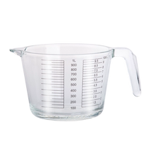 Measuring cup with scale glass cup household high temperature resistant egg cup milk tea flour milliliter measuring cup baking scale cup