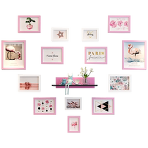 Creative love photo wall decoration living room photo frame wall hanging combination photo wall internet celebrity room background wall without punching