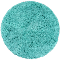 Japanese Oka Yarn Round Bathroom Ground Mat Bathroom Door Mat Water Absorbent Anti Slip Machine Washable Foot Cushion Circle Light Blue Color