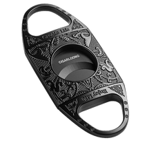 CIGARLOONG Cigar Scissors Stainless Steel Cigar Scissors Beautifully Carved Portable Cigar Cutter CC-B1001