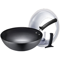 Supoir old frying pan frying pan cooker with no coating iron pan Home frying pan flat bottom pan gas stove