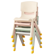 Accueil Backrest Chair Plastic Small Bench Kid Daily Seat Thickening Small Bench Non-glissement Dining Dining Chair