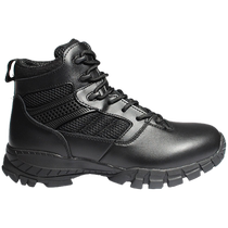 Jun Lock V Bottom Middle Help Combat Boots Breathable Boots Men Tactical Boots Spring Autumn Bull Leather Black Boots D16608