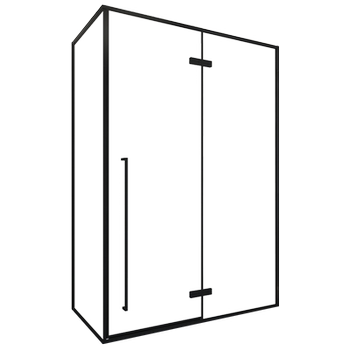 Shenglia customized internet celebrity simple shower room dry and wet separation door bathroom glass shower partition black