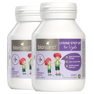 【自营】bioisland/佰澳朗德赖氨酸2段6岁儿童青少年成长60粒*2瓶