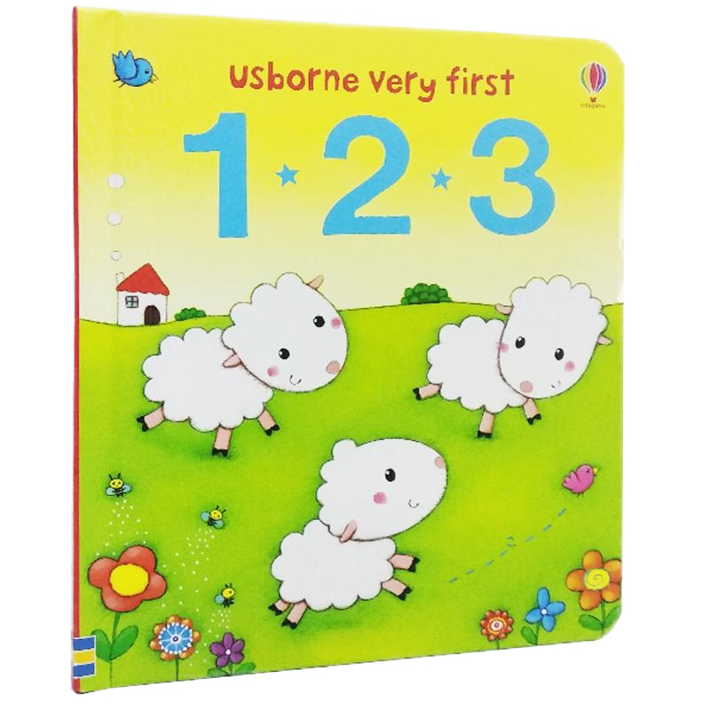Usborne 原版英文 数字 123 尤斯伯恩图书艺术启蒙早教书英语绘本亲子互动益智书故事书课外1+
