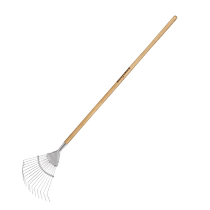 BerryBird gardening forest stainless steel grass rake rake grass leaves garden cleaning fallen leaves long handle rake tool