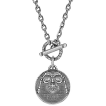 Zhou Taishengs personalized zodiac tiger head necklace retro trendy male couple model S925 Chinese Valentines Day gift for boyfriend