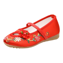Childrens Hanfu shoes girls embroidered shoes summer old Beijing cloth shoes Chinese style babys costume and ancient style performance shoes