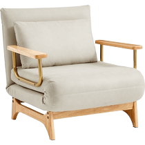 Lins Home Nordic Solid Wood Single Sofa Bed Living Room Folding Sofa Bed Two-Purpose Bedroom Small Apartment Retractable Bed