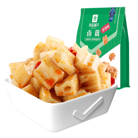 良品铺子香辣卤藕藕丁辣味莲藕卤味特产休闲零食