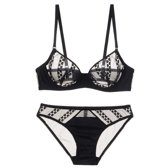 
[Limited time discount] Sexy ultra-thin triangle cup bralette transparent bra thong suit women's underwear
