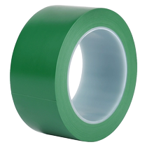 PVC warning black and yellow zebra crossing warning landmark stickers on the ground 5S logo green color marking floor tape thick